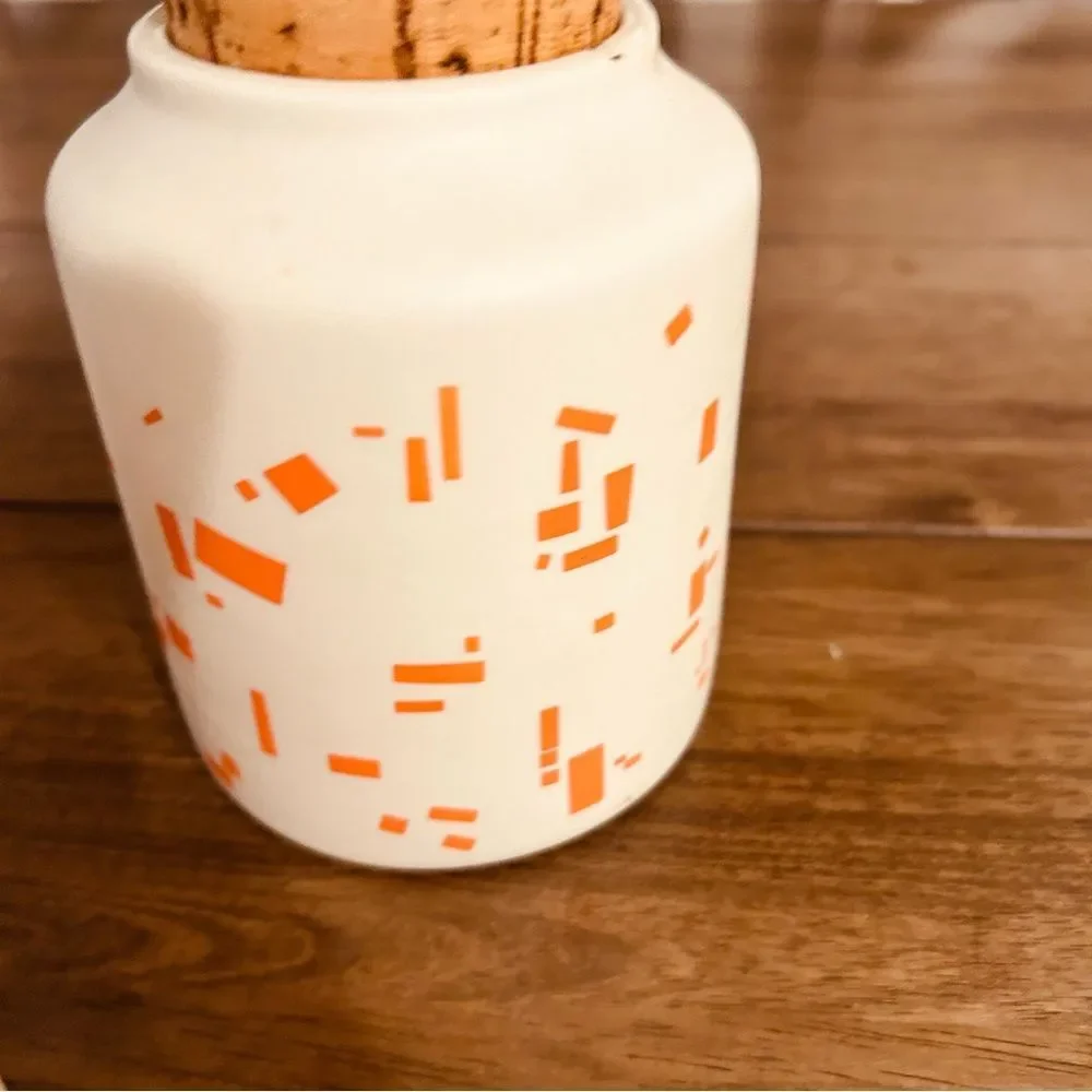 THE GRANITE Set 3  small container  jar  with topped cork PORCELAIN  MADE IN USA